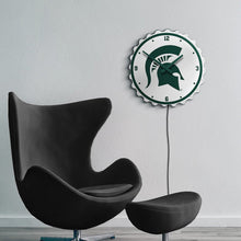 Load image into Gallery viewer, Michigan State Spartans: Helm - Bottle Cap Lighted Wall Clock - The Fan-Brand