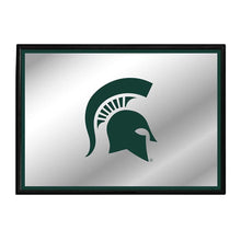 Load image into Gallery viewer, Michigan State Spartans: Helmet - Framed Mirrored Wall Sign - The Fan-Brand