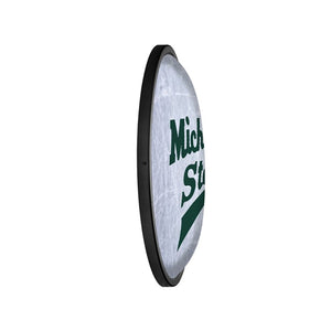 Michigan State Spartans: Hockey - Oval Slimline Lighted Wall Sign - The Fan-Brand