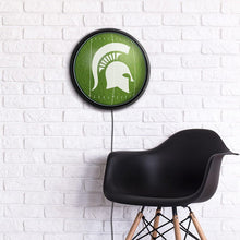 Load image into Gallery viewer, Michigan State Spartans: On the 50 - Slimline Lighted Wall Sign - The Fan-Brand