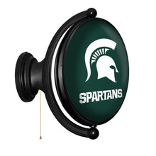 Load image into Gallery viewer, Michigan State Spartans: Original Oval Rotating Lighted Wall Sign - The Fan-Brand