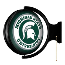 Load image into Gallery viewer, Michigan State Spartans: Original Round Rotating Lighted Wall Sign - The Fan-Brand