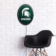 Load image into Gallery viewer, Michigan State Spartans: Oval Slimline Lighted Wall Sign - The Fan-Brand