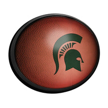 Load image into Gallery viewer, Michigan State Spartans: Pigskin - Oval Slimline Lighted Wall Sign - The Fan-Brand