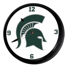 Load image into Gallery viewer, Michigan State Spartans: Retro Lighted Wall Clock - The Fan-Brand