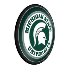 Load image into Gallery viewer, Michigan State Spartans: Round Slimline Lighted Wall Sign - The Fan-Brand