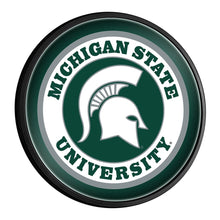 Load image into Gallery viewer, Michigan State Spartans: Round Slimline Lighted Wall Sign - The Fan-Brand