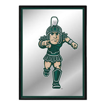 Load image into Gallery viewer, Michigan State Spartans: Sparty - Framed Mirrored Wall Sign - The Fan-Brand