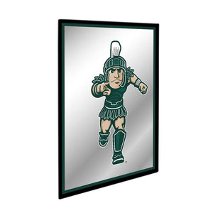 Michigan State Spartans: Sparty - Framed Mirrored Wall Sign - The Fan-Brand