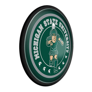 Michigan State Spartans: Sparty - Round Slimline Lighted Wall Sign - The Fan-Brand
