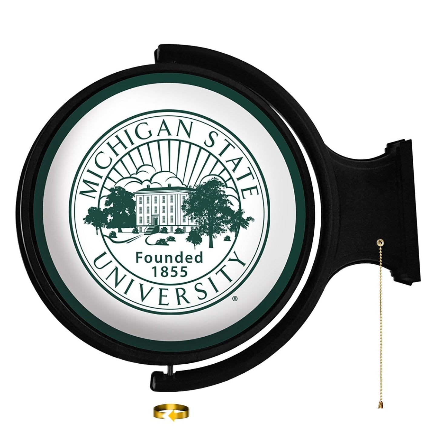 Michigan State Spartans: University Seal - Original Round Rotating Lighted Wall Sign - The Fan-Brand