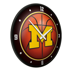 Michigan Wolverines: Basketball - Modern Disc Wall Clock - The Fan-Brand