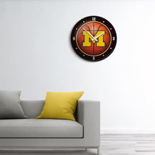 Load image into Gallery viewer, Michigan Wolverines: Basketball - Modern Disc Wall Clock - The Fan-Brand