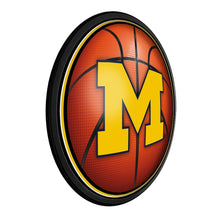 Load image into Gallery viewer, Michigan Wolverines: Basketball - Round Slimline Lighted Wall Sign - The Fan-Brand