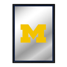 Load image into Gallery viewer, Michigan Wolverines: Block M - Framed Mirrored Wall Sign - The Fan-Brand