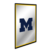 Load image into Gallery viewer, Michigan Wolverines: Block M - Framed Mirrored Wall Sign - The Fan-Brand