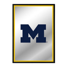 Load image into Gallery viewer, Michigan Wolverines: Block M - Framed Mirrored Wall Sign - The Fan-Brand