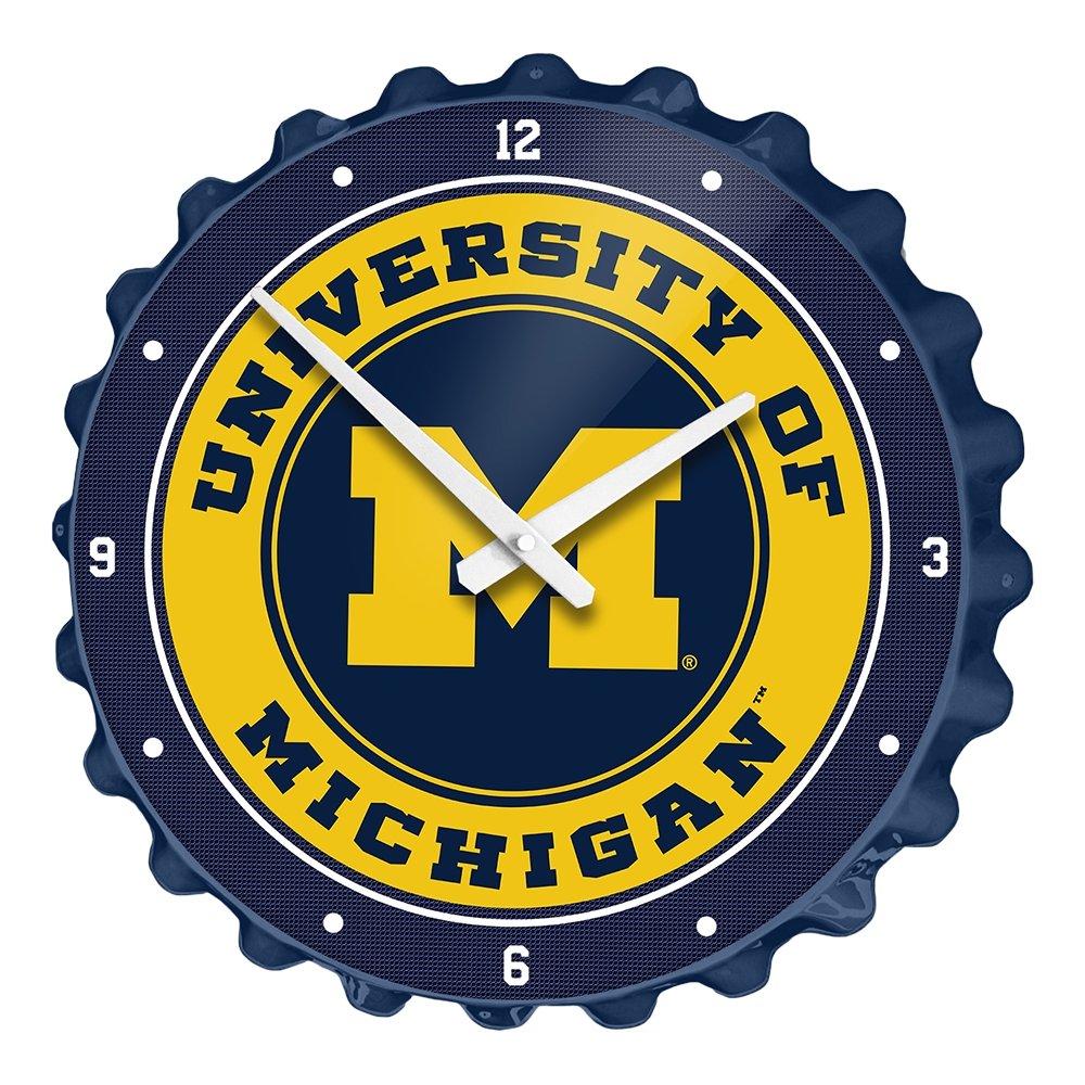 Michigan Wolverines: Bottle Cap Wall Clock - The Fan-Brand