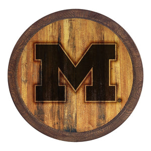 Michigan Wolverines: Branded "Faux" Barrel Top Sign - The Fan-Brand