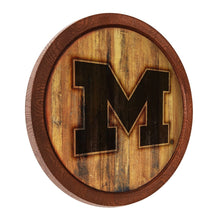 Load image into Gallery viewer, Michigan Wolverines: Branded &quot;Faux&quot; Barrel Top Sign - The Fan-Brand