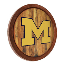 Load image into Gallery viewer, Michigan Wolverines: &quot;Faux&quot; Barrel Top Sign - The Fan-Brand