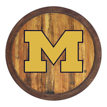 Load image into Gallery viewer, Michigan Wolverines: &quot;Faux&quot; Barrel Top Sign - The Fan-Brand