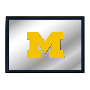 Michigan Wolverines: Framed Mirrored Wall Sign - The Fan-Brand