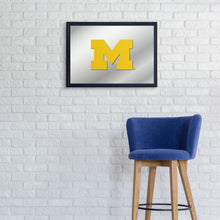 Load image into Gallery viewer, Michigan Wolverines: Framed Mirrored Wall Sign - The Fan-Brand