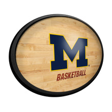 Load image into Gallery viewer, Michigan Wolverines: Hardwood - Oval Slimline Lighted Wall Sign - The Fan-Brand