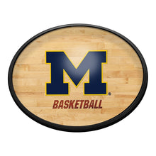 Load image into Gallery viewer, Michigan Wolverines: Hardwood - Oval Slimline Lighted Wall Sign - The Fan-Brand