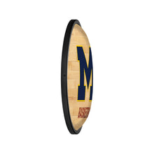 Load image into Gallery viewer, Michigan Wolverines: Hardwood - Oval Slimline Lighted Wall Sign - The Fan-Brand