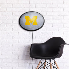 Load image into Gallery viewer, Michigan Wolverines: Ice Rink - Oval Slimline Lighted Wall Sign - The Fan-Brand