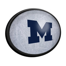 Load image into Gallery viewer, Michigan Wolverines: Ice Rink - Oval Slimline Lighted Wall Sign - The Fan-Brand