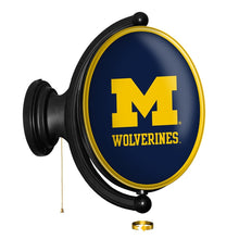 Load image into Gallery viewer, Michigan Wolverines: Maize - Original Oval Rotating Lighted Wall Sign - The Fan-Brand