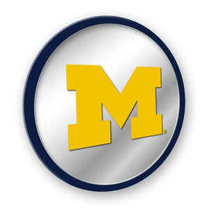 Michigan Wolverines: Modern Disc Mirrored Wall Sign - The Fan-Brand