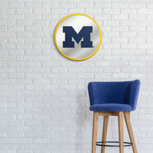 Load image into Gallery viewer, Michigan Wolverines: Modern Disc Mirrored Wall Sign - The Fan-Brand