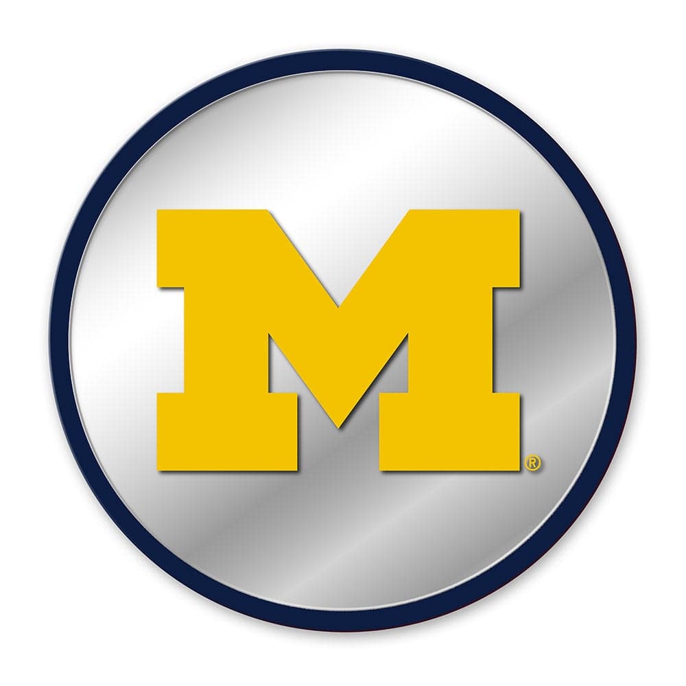 Michigan Wolverines: Modern Disc Mirrored Wall Sign - The Fan-Brand