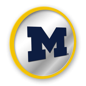 Michigan Wolverines: Modern Disc Mirrored Wall Sign - The Fan-Brand