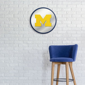 Michigan Wolverines: Modern Disc Mirrored Wall Sign - The Fan-Brand