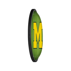 Michigan Wolverines: On the 50 - Oval Slimline Lighted Wall Sign - The Fan-Brand