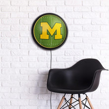 Load image into Gallery viewer, Michigan Wolverines: On the 50 - Slimline Lighted Wall Sign - The Fan-Brand