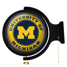Load image into Gallery viewer, Michigan Wolverines: Original Round Rotating Lighted Wall Sign - The Fan-Brand