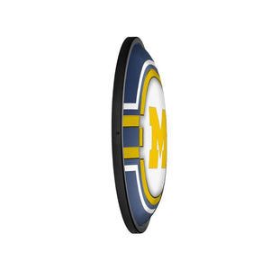 Michigan Wolverines: Oval Slimline Lighted Wall Sign - The Fan-Brand