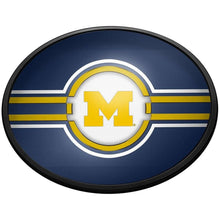 Load image into Gallery viewer, Michigan Wolverines: Oval Slimline Lighted Wall Sign - The Fan-Brand