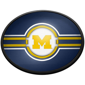 Michigan Wolverines: Oval Slimline Lighted Wall Sign - The Fan-Brand