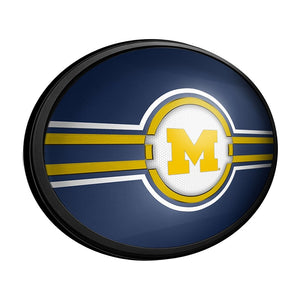 Michigan Wolverines: Oval Slimline Lighted Wall Sign - The Fan-Brand