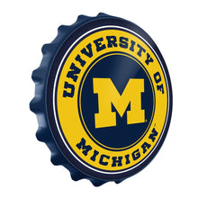 Load image into Gallery viewer, Michigan Wolverines: Round Bottle Cap Wall Sign - The Fan-Brand