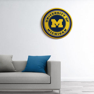 Michigan Wolverines: Round Modern Disc Wall Sign - The Fan-Brand