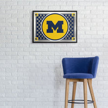 Load image into Gallery viewer, Michigan Wolverines: Team Spirit - Framed Mirrored Wall Sign - The Fan-Brand