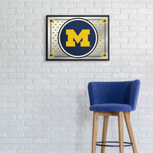 Load image into Gallery viewer, Michigan Wolverines: Team Spirit - Framed Mirrored Wall Sign - The Fan-Brand